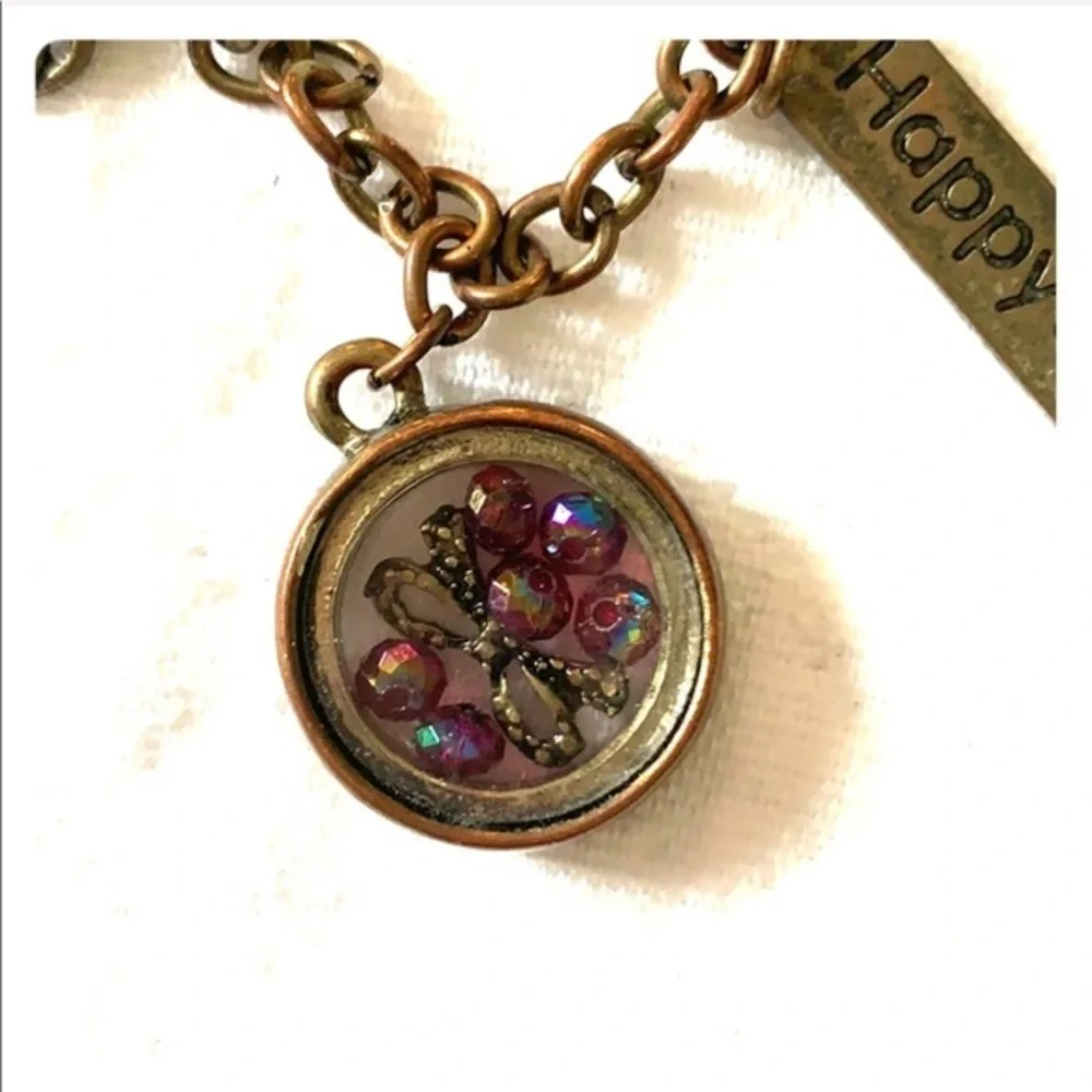 💜 Claire’s Rustic Happy Charms Bracelet 💜
